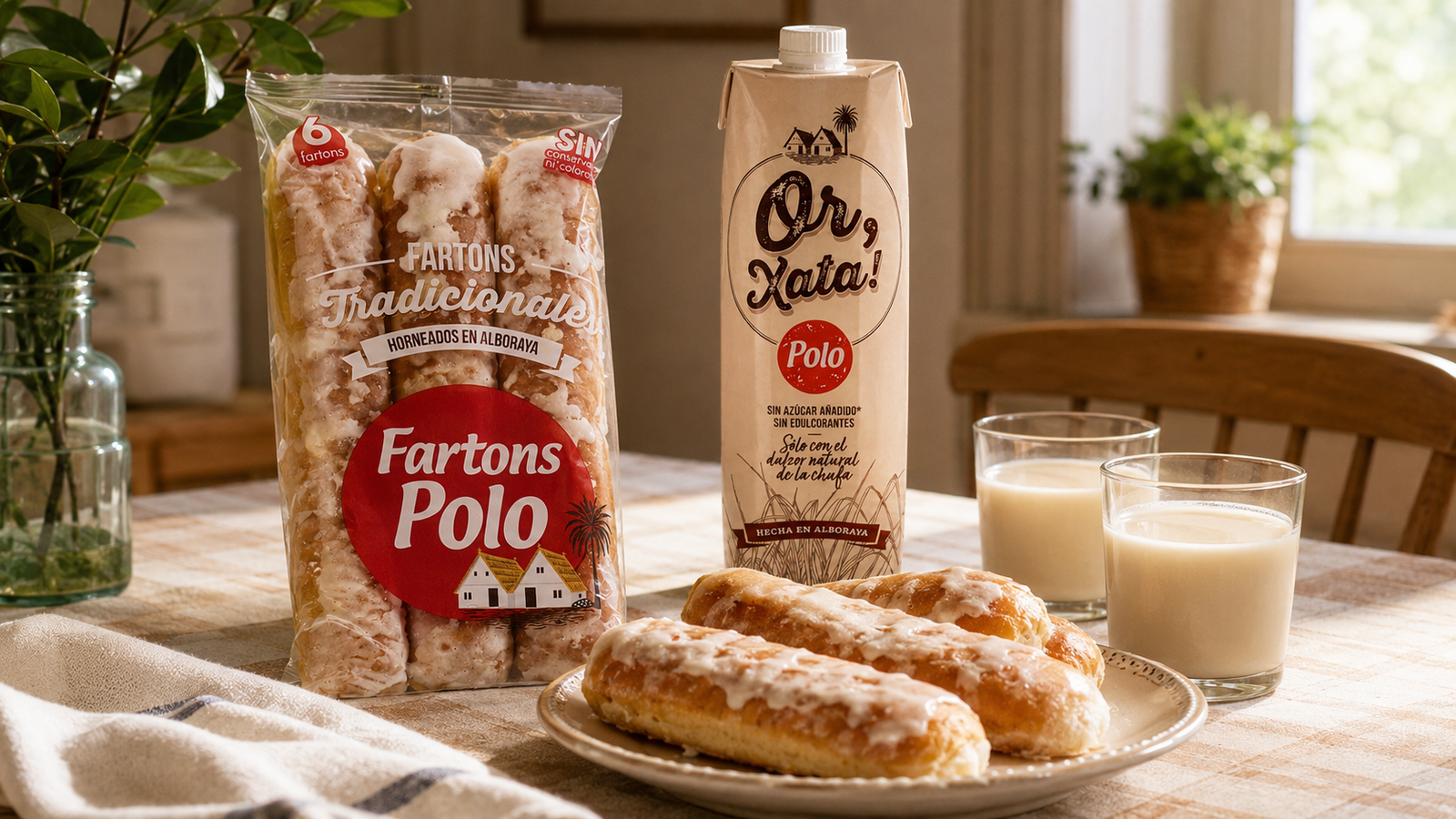 Fartons Polo servidos en mesa